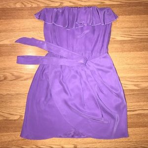 Amanda Uprichard $198 Joan Dress Silk Lavendar S